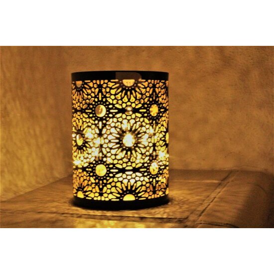 Windlicht Romantic schwarz/gold 14 cm, 15,95 €