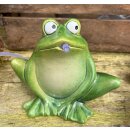 Wasserspeier Frosch dunkelgrün  16 cm, mit Elektro-Pumpe