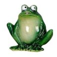 Wasserspeier Frosch dunkelgrün  16 cm, mit Elektro-Pumpe