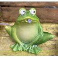 Wasserspeier Frosch dunkelgrün  16 cm, mit Elektro-Pumpe