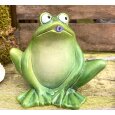 Wasserspeier Frosch dunkelgrün  16 cm, mit Elektro-Pumpe