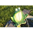powershop11 Wasserspeier Frosch 16 cm dk.grün mit Solar