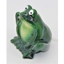 Wasserspeier Frosch dunkelgrün Keramik 12 cm