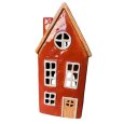 Lichthaus Helgoland, H 23 cm, B 10,5 cm, Haus zum Beleuchten, Farbe  orange