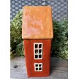 Lichthaus Helgoland, H 23 cm, B 10,5 cm, Haus zum Beleuchten, Farbe  orange