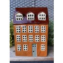 Windlicht Haus Titisee, ockerfarben, 16,5x11x24 cm,...