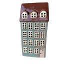 Windlicht Haus Seewalchen Keramik, graublau, 14,5 x 10,5...