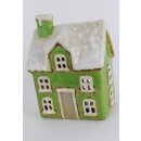 Windlicht Haus Chur Keramik 12,5 x 9,5 x 16,5 cm