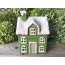 Windlicht Haus Chur Keramik 12,5 x 9,5 x 16,5 cm