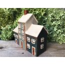 Windlicht Haus St. Wolfgang  Keramik 15,5 x 7 x 15,5 cm