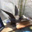 Wasserspeier Ente Guss startend 17 cm mit Solarpumpe und...