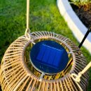 Solarlaterne 38 cm braun 2 Solarbirnen mit Sensor
